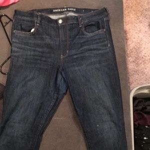 American eagle blue jeans high waisted jegging